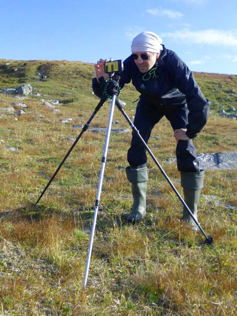 Two or three trekking poles will form a solid tripod.